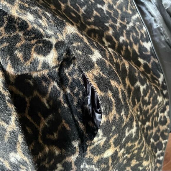 STEVE MADDEN Leopard Print Wrap Trench Coat XS - Picture 12 of 12